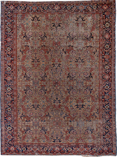 Antique Heriz Area Rug (8' x 11')